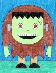 You might think that drawing is like touching your tongue to your nose: How To Draw An Easy Frankenstein Art Projects For Kids