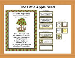 the little apple seed pocket chart school printables pre