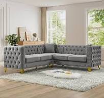 Amazon.com: JEEOHEY Sofá Chesterfield, sofá de terciopelo de ...