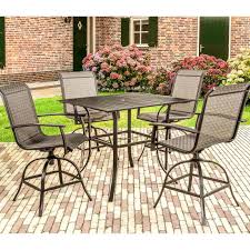 Courtyard Creations Water Edge Sling Swivel Balcony Chair 5 Pc Set Patio Sets Patio Garden Garage Shop The Exchange