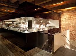 Mirrored Or Onyx Elevator Lobby Walls Design Despace Design De Restaurant Cuisine Ouverte