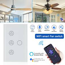 Smart Wifi Fan Light Switch In Wall Ceiling Fan Lamp Switch For Alexa Google Ebay