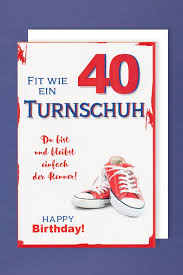 Finde und downloade kostenlose grafiken für 40 geburtstag. 40 Geburtstag Karte Grusskarte Sport Turnschuh 16x11cm Avancarte