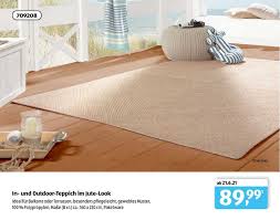 Wer eine filiale des discounters aldi betritt, überquert dabei stets einen teppich im eingangsbereich. In Und Outdoor Teppich Im Jute Look Angebot Bei Aldi Sud