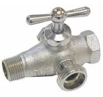 1/2 in. In-Line Bypass Reversible Brass Washing Machine Valve