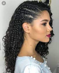Penteado Curly Hair Styles Braided Hairstyles Curly Hair Photos