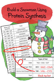Christmas Science Lab Activity Using Protein Synthesis To Build A Snowman In 2020 Lab Activities Free Science Worksheets Christmas Science