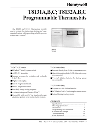 Honeywell Thermostat T8131a Users Manual Manualzz Com