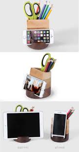 Wooden Vase Pen Pencil Holder Desk Organizer Smartphone Holder Stand Desk Organization Diy Diy Wood Desk Desk Organization