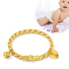 Baby Girl Boy Bangles Bracelet Gold Color Bells Pendant Children Jewelry Anklet Bangles Newborn Baby Cute Cuff Bracelets Bangles Aliexpress