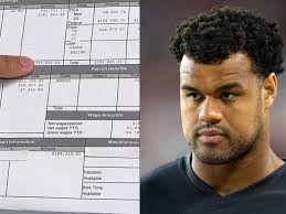NFL star posts his paycheck and highlights just how much he pays in taxes