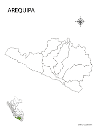 Mapa De Arequipa Para Pintar Peru Peru Mapa Mapas Mapa De America