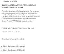 מיקום על המפה, טלפון, ביקורות. Jawatan Kosong Di Perbadanan Pembangunan Pertanian Negeri Perak Tcer My