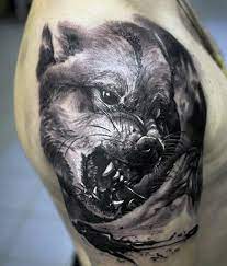 Still a couple of free spots at @driveinktattoo ! 60 Sick Wolf Tattoo Designs For Men Manly Ink Ideas Wolf Tattoo Design Wolf Tattoo Tattoo Designs Men