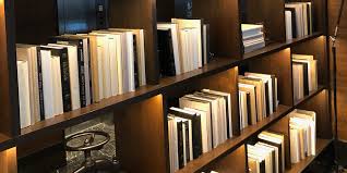Recessed Led Strip Lighting In Custom Bookcase Wall Unit In Chicago Illinois Project