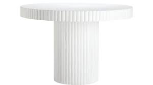 Scalloptableivory Scallop Round Dining Table Cb2 White Table Modern Table Lamp Table House With Porch