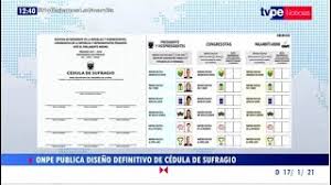 Falta instalar más de la mitad de las mesas de sufragio en el estadio nacional recibe las. Elecciones Generales 2021 Onpe Publica Diseno Definitivo De Cedula De Sufragio Youtube