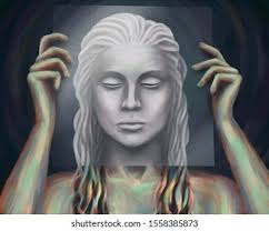 Woman Identifying Herself Way She Depicted Stock Illustration 1558385873