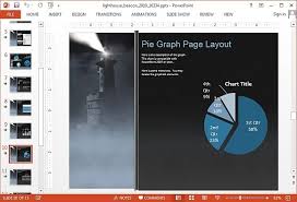 pie chart with lighthouse animation jpg fppt