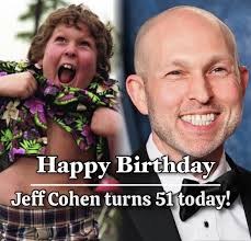Happy Birthday to actor Jeff Cohen! Chunk from The Goonies is 51 years old  today!