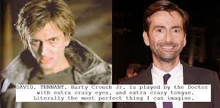 This tongue thing was improvised by david tennant, who played the role of barty crouch jr. David Tennant Barty Crouch Jr Is Played By The Doctor With Extra Crazy Eyes And Extra Crazy Tongue Literally The Most Crazy Eyes Good Doctor David Tennant