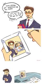 If your dad found out you were dating peter parker, your dad would flip for two reasons. Irony For Phai Instagram Com Phaisty Phaisty Tonystark Peterparker Marvel Comics
