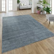 Teppich Wohnzimmer Leder Wolle Grau Schwarz