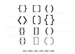 Download Brackets Svg Brackets Set Icon Graphic By Redcreations Creative Fabrica PSD Mockup Templates