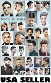 There isn't that one hairstyle that is the most popular and also be sure to check out our exclusive list of the best men's hair styling products to help you. Amazon Com Mens Celebrity Hairstyles C Poster 23 5 X 34 With 29 Hair Styles Salon Men S Haircut Guide Sent From Usa In Pvc Pipe Posters Prints