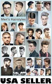 Amazon Com Mens Celebrity Hairstyles C Poster 23 5 X 34 With 29 Hair Styles Salon Men S Haircut Guide Sent From Usa In Pvc Pipe Posters Prints