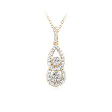 New 50ct Natural Diamond Forever Us Two Stone Pendant 10k Yellow Gold Caratsforyou Foreverustwostone Pendant Stone Pendants Natural Diamonds