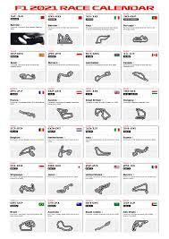 Calendario 2021 gratis para imprimir en formato pdf. F1 2021 Calendar Pdf Docdroid