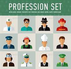 Different People Professions Characters Set Character Setting Professions Icon Design Inspiration