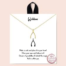 Searching for diy necklace cards and how to make them took some time so i have written this helpful tutorial on how to make a necklace holder go to www.avery.com, select templates>design and print online>business cards, then select the 5371 template and open up a blank design. Short Metal Wishbone Necklace Featuring Wishbone Pendant Approximately 18 In Length Each Necklace Comes On A Card That Says Make A Wish And Place It In Your Heart Close Your