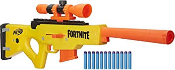 Shop for nerf fortnite blasters in nerf blasters. Amazon Com Nerf Fortnite Basr L Bolt Action Clip Fed Blaster Includes Removable Scope 6 Dart Clip And 12 Official Elite Darts Toys Games