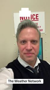 New guy Ward Anderson at @The Weather Network shows off the green scre...