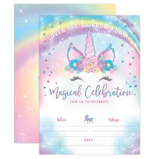 You don't need to have any designing skills we have made professional designer ecards ready for you. Unicorn Birthday Invitation Card Online Greeting Cards Near Me