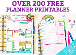 The small boxes at the top of the columns are for writing in the dates for each week. Free Planner Printables Over 200 Free Printables Stickers Inserts Etc