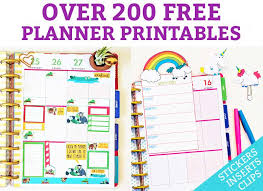 These include monthly calendars and even complete 2021 planners. Free Planner Printables Over 200 Free Printables Stickers Inserts Etc