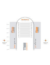 sample womens shoe sizing chart free download