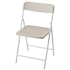 Torparo Chair In Outdoor Foldable White Beige Ikea Switzerland In 2020 Ikea Chair Small Spaces