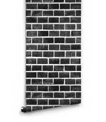 Black And White Brick Wallpaper Lubeck Black And White Bricks Boutique Faux Wallpaper Design By Milton White Brick Black Brick Wallpaper Brick Wallpaper