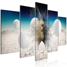 Tableau Woven Faces 5 Parts Wide Beige Tableau Decoration Murale Toile Murale Et Art De Mur De Toile