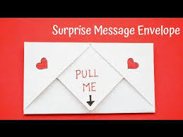 Again, there are multiple ways to go here. Diy Father S Day Envelope Card Pull Tab Origami Letter Folding Diy Surprise Message Card Youtube