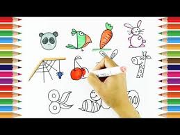 How To Draw Using Numbers 1 10 Learn Drawing For Kids Kids Art Tv Youtube Drawing For Kids Cute Drawings For Kids Alphabet Drawing