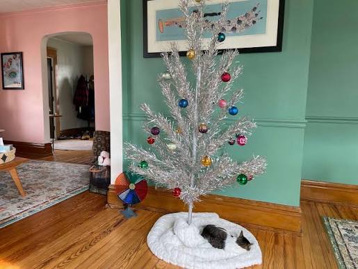 A vintage Evergleam silver aluminum tree is Christmas gold — Stay Apparel Co.