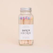 Multicolor Rainbow Safety Matches Glass Jar Match Striker Apothecary Match Holder Classic Mini Apothecary Style Match Match And Striker In 2021 Match Jar Safety Matches Decorative Matches