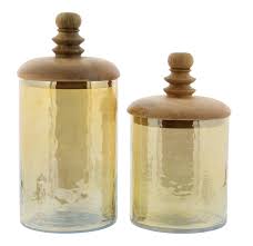 Maybe you would like to learn more about one of these? Decmode 8 11 H Glass Glam Decorative Jar Gold 2 Pieces Walmart Com Decorative Glass Jars Glass Jars Decorated Jars
