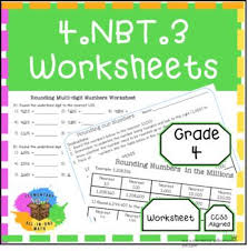 Using Place Value To Round Multi Digit Whole Numbers 4 Nbt 3 Worksheets Fourth Grade Math 4th Grade Math 4th Grade Math Worksheets