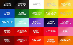 Ribbon Color Chart Pop Tattoo Color Chart